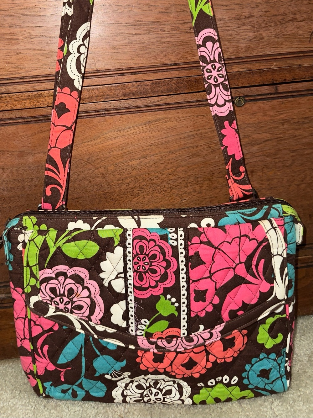 Vera Bradley Tablet Hipster Crossbody Lola Quilted Bag Multicolor Paisley